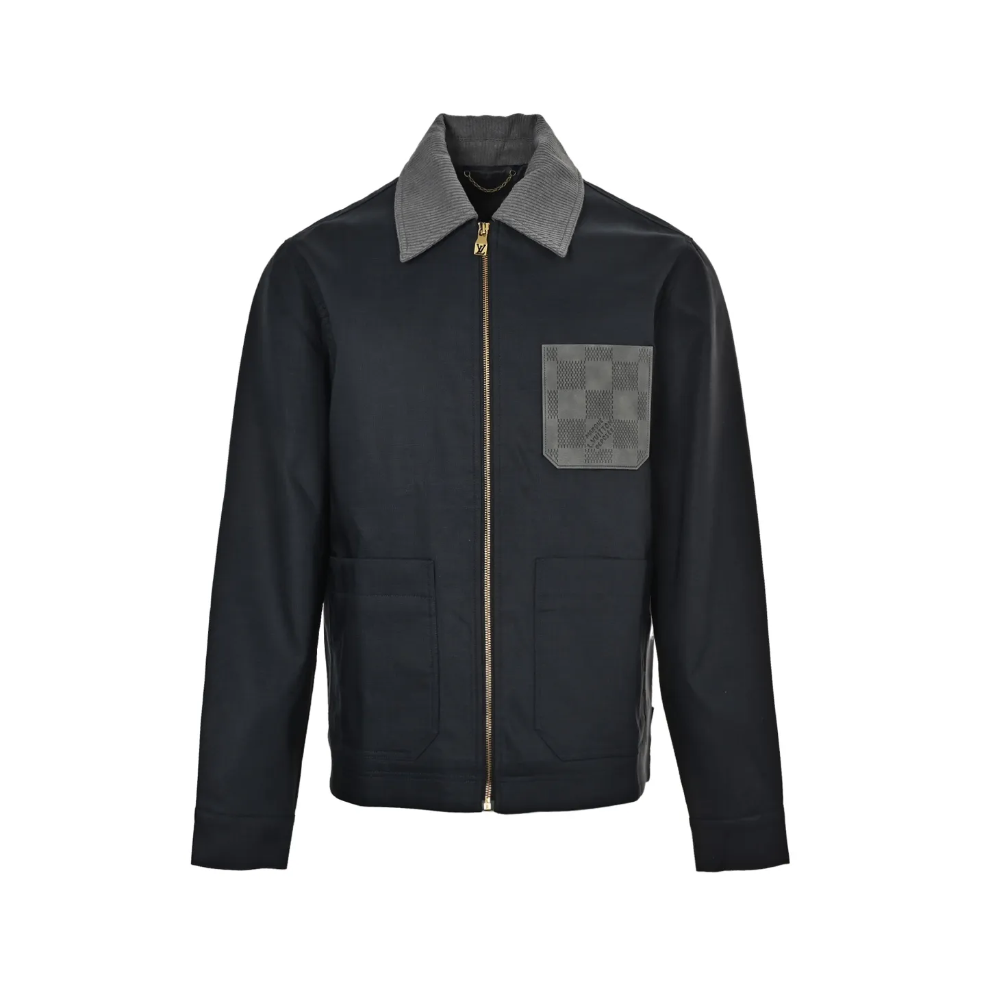 Louis Vuitton/Louis Vuitton checkerboard leather pocket blend work jacket